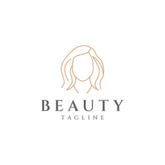 Beauty woman logo design vector illustration