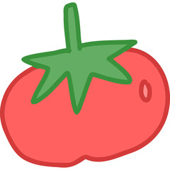 Red tomato hand draw