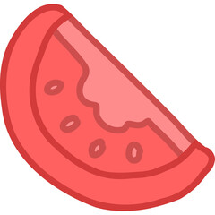 slice of tomato hand draw
