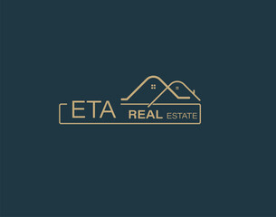 ETA Real Estate and Consultants Logo Design Vectors images. Luxury Real Estate Logo Design - obrazy, fototapety, plakaty