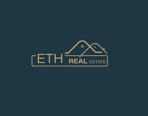 ETH Real Estate and Consultants Logo Design Vectors images. Luxury Real Estate Logo Design