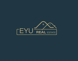 EYU Real Estate and Consultants Logo Design Vectors images. Luxury Real Estate Logo Design