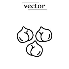 chickpeas hummus icon vector illustration on white background..eps