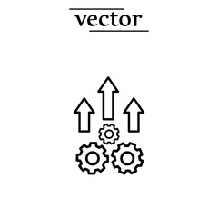 Operational excellence icon flat illustration on white background..eps