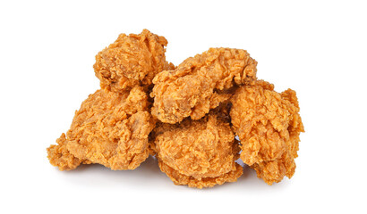 Heap of fried chicken isolated on transparent background. PNG