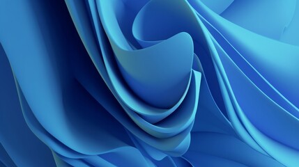 3d render, abstract modern blue background, folded cloth macro, fashion wallpaper with wavy layers and ruffles, Generative AI