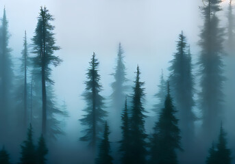 Misty forest exquisite Kodachrome 3D palette.