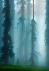 Misty forest exquisite Kodachrome 3D palette.
