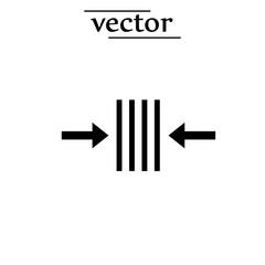 Thickness icon , vector illustration symbol on white background..eps