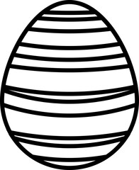 Easter Egg Line Illustration. Easter Egg Outline Illustration. Easter Egg Silhouettes. Easter Egg Icon. Easter Egg Doodle.