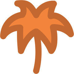 Leaves icon in bold line design 