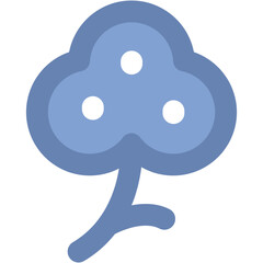 Leaves icon in bold line design 