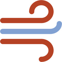 An air element bold line icon