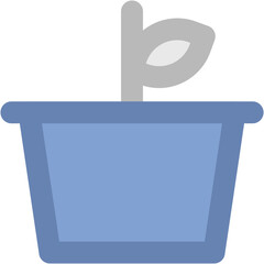 Plant icon in editable line vector