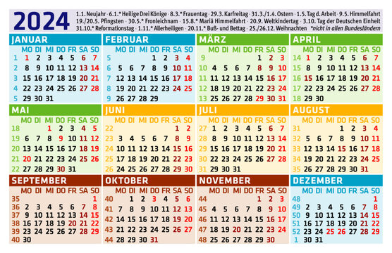 Taschen-Kalender 2024