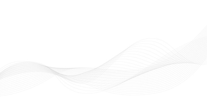 Tech grey abstract wave digital element for design. Curved wavy line design element © Anastasiia