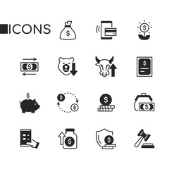 Stock exchange - set of line design style icons