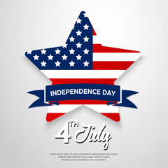 Fourth of july independence day design vector. American independence day banner design