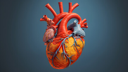 human heart anatomy model