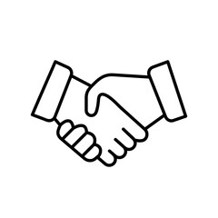 Handshake icon. Handshake vector icon isolated on white background. Vector EPS 10