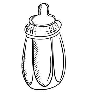 recommend clip art: Baby milk bottle line art