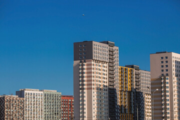 Vidnoye, Leninsky district, Moscow region. Modern high-rise residential buildings. Construction of new residential quarters. New buildings.