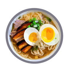 Ramen, Udon, Japanese Food, Noodles, Soup, Hot Food, Egg, Chashu Pork, Chashu Crispy Pork