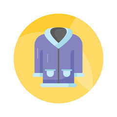 An amazing icon of coat in modern style isolated on white background