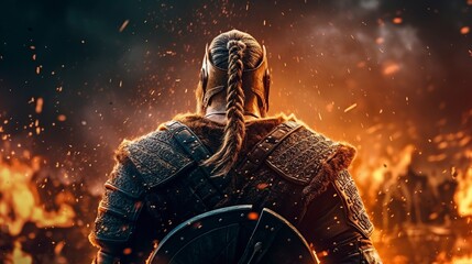 Viking Warrior, Generative AI, Illustration