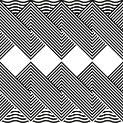 Modern abstract geometric contemporary vector seamless diagonal pattern with simple elements and shapes. Graphic black and white minimalist background.