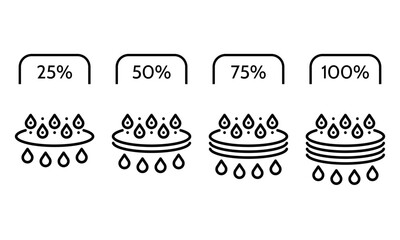 Liquid drop clean percent , filter water icon, Aqua clear, logo design, vector illustration outline