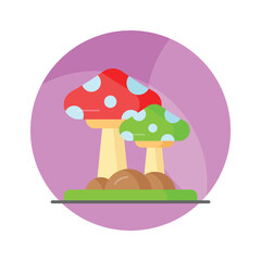 Have a look at this amazing icon of mushroom, oyster mushroom in modern style