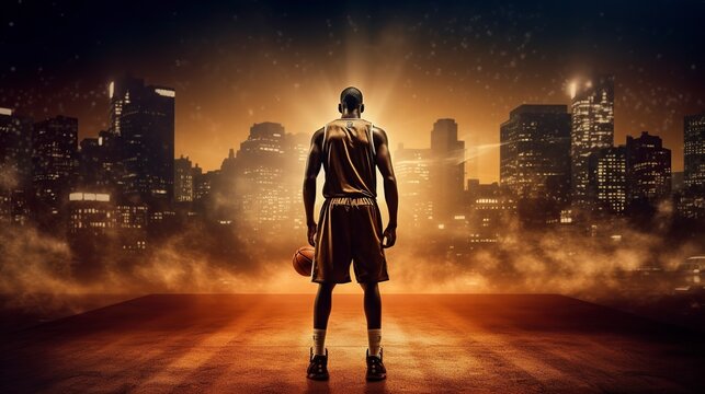 Basketball Player, Generative AI, Illustration