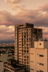 city at sunset