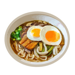 Ramen, Udon, Japanese Food, Noodles, Soup, Hot Food, Egg, Chashu Pork, Chashu Crispy Pork