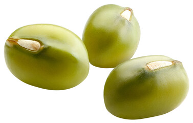 Green mung beans isolated