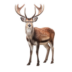 Deer isolated on white created with Generative AI