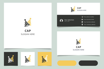 Obraz na płótnie Canvas Cap logo design with editable slogan. Branding book and business card template.