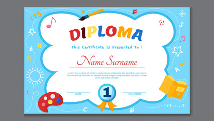Fun Colorful Certificate Template for Kids