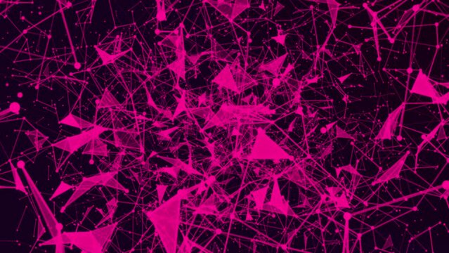 Abstract Plexus Digital Geometrical Background Loop/ 4k animation of an abstract technology background with moving lines and dots for network digital data concept and communication