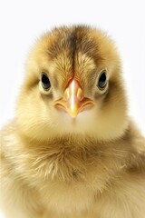 Cute baby chick isolated on a white background. Generative AI