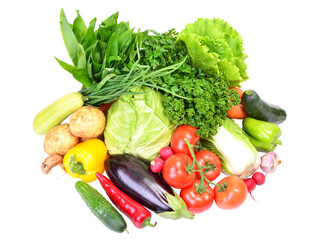 Fresh vegetables isolated 