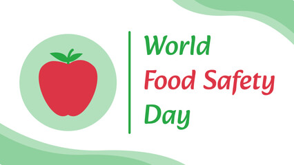 Vector illustration of world food safety day in modern and minimal design