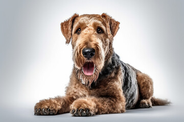 portrait of an Airedale Terrier dog