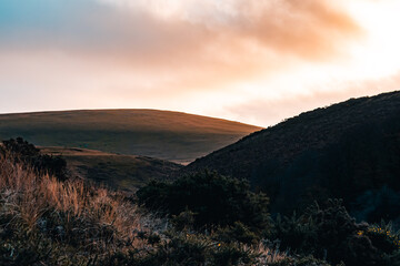 sunsetting over dartmoor