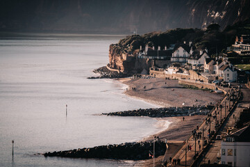 view over sidmouth coast