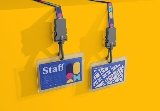 Set ID Card Holder Mockup