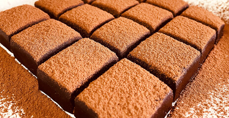 Chocolate cube candy