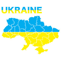 Set of Ukrainian map with  blank map. Vector illustration.EPS 10