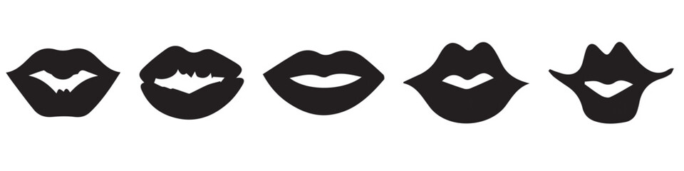 Set of lips, vector illustration.EPS 10